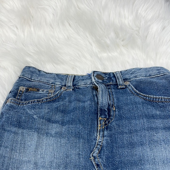 Polo Ralph Lauren Frayed Cotton Denim Skirt Kids Medium (8-10) - Picture 2 of 7